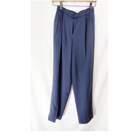 navy blue tapered pants